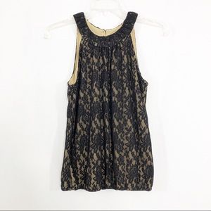 Style & Co Lace Overlay Sleeveless Tank Top, Small